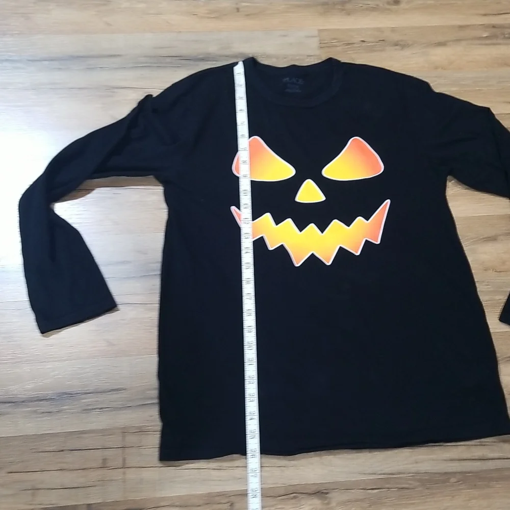 THE CHILDREN'S PLACE Boy's Halloween Pumpkin Graphic Tee - Black